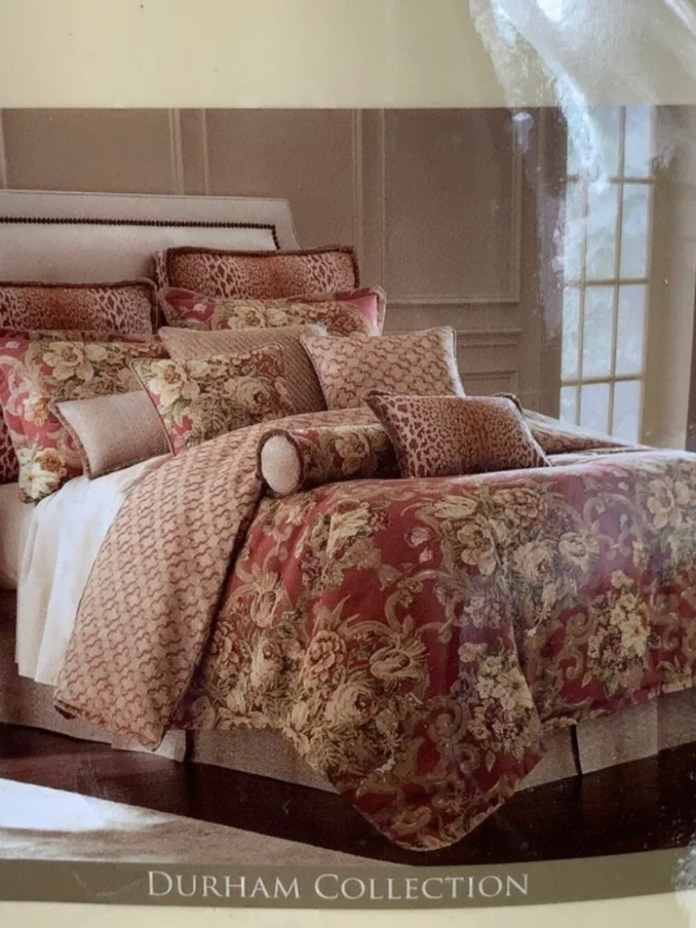 Rose Tree Durham European Sham Animal Print Fringe